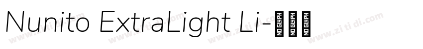 Nunito ExtraLight Li字体转换